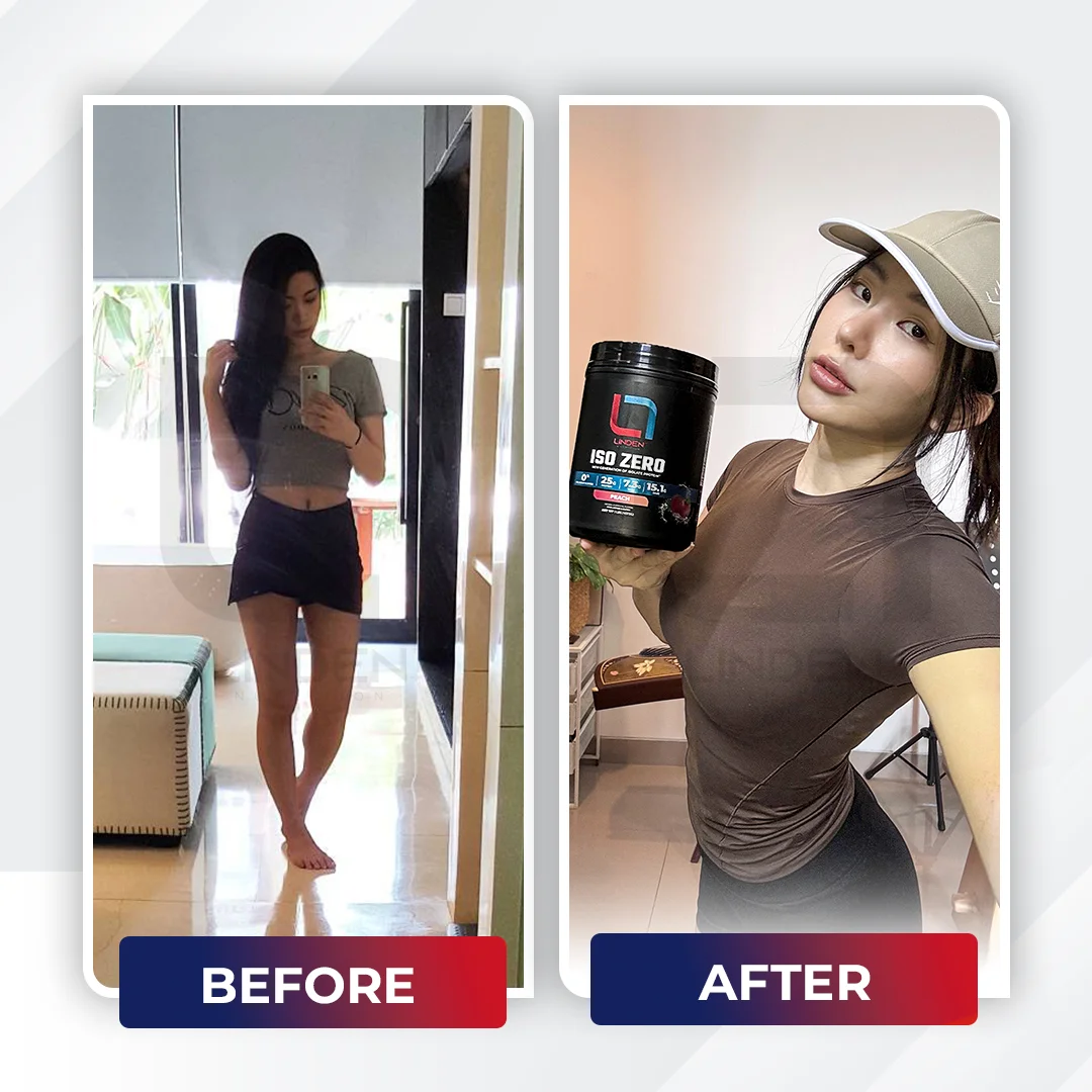 Cintia tan - Fitness Enthusiast  “Akhirnya nemu dan bisa coba whey protein yang rasanya gak berat kayak susu! Abis workout, minum Iso Zero langsung berasa segar!