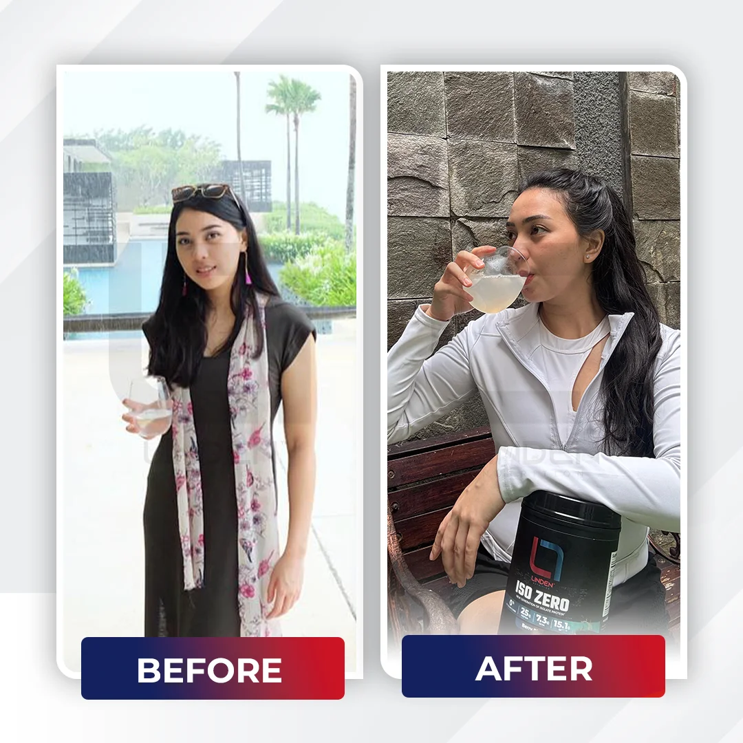 Afina Dewi - Fitness Enthusiast  "Pertama kalinya aku coba whey protein yang gak seperti susu. Rasanya enak, gak creamy gitu, berasa kayak minum infused water tapi ini protein, isolate lagi!"